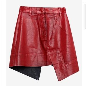 NWT! Vivienne Westwood Red Coated Denim Skirt